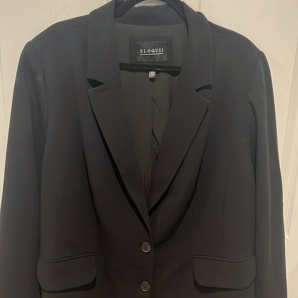 Eloquii women’s black two button blazer size 22 NWT - Picture 3 of 9